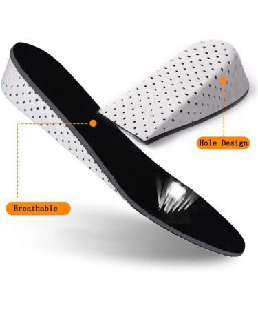 1Pair Memory Foam Height Increase Insoles - 4.3cm Lifts for Short Boots - Unisex Men Women - Breathable & Invisible Heel Inserts - Buy Online on GoSupps.com