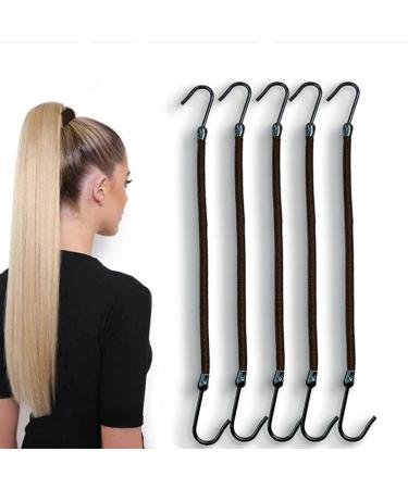 15 PCS Ponytail Hooks Hair Clips for Women - Elastic Hair Ties Rubber Band Holders - Reusable Bungee Cords with Hooks - Styling Accessories - Buy Online on GoSupps.com