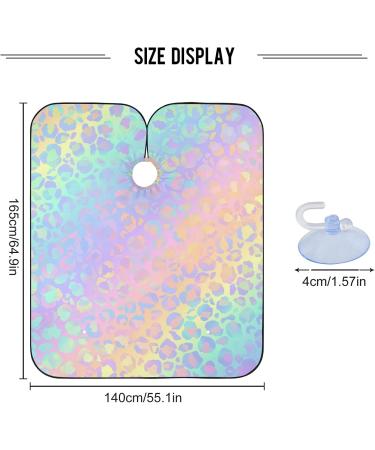 Buy Waterproof Barber Cape - Rainbow Leopard Print Cheetah Haircut Bib for Men & Women | Unisex Hair Cutting Cape Online - Buy Online on GoSupps.com