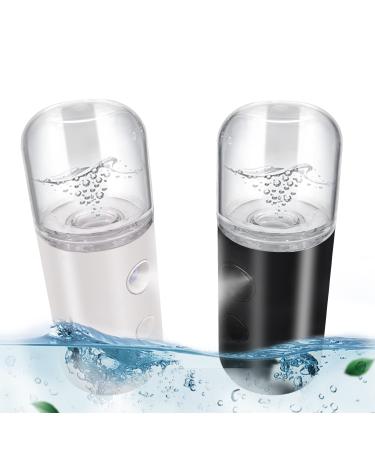 2Pack Mist Sprayer, Portable Face Mister, Cool Facial Mister for Face Hydrating, Nano Mister for Eyelash Extensions Handy Mini Mister with 1oz Large Capacity Screwing Visual Water Tank (Black/White) Black White - Buy Online on GoSupps.com