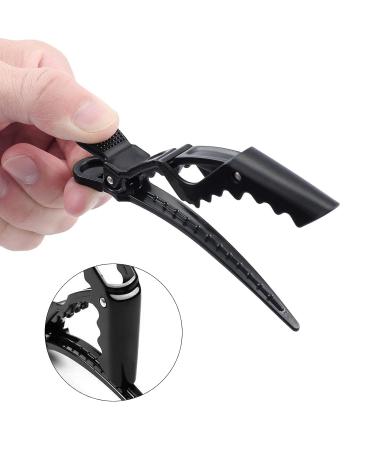 12 Professional Black Hair Clips for Women - Durable Plastic Hairdresser Clamps & Combi-Clips for Styling | International Shipping Available - Buy Online on GoSupps.com
