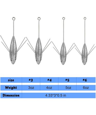 Dr.Fish 2 Pack Surf Fishing Sinker Set - Spider Sinker 4oz & Long Tail 3oz-6oz Lead Weight for Saltwater Catfish Beach Casting - Buy Online on GoSupps.com