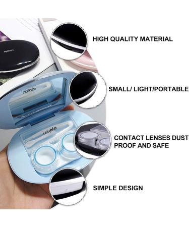 Healifty Contact Lens Case with Mirror - Portable & Stylish Black Contact Lens Travel Holder for Daily Use - Buy Online on GoSupps.com