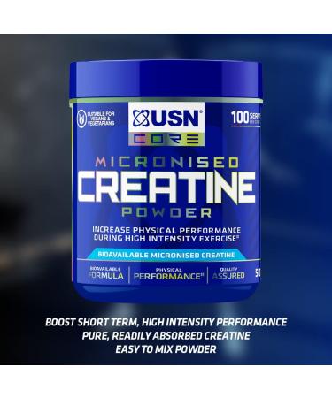 USN Micronized Creatine Monohydrate Powder 500g - Energy Boost for Pre and Post Workout Recovery - Buy Online on GoSupps.com
