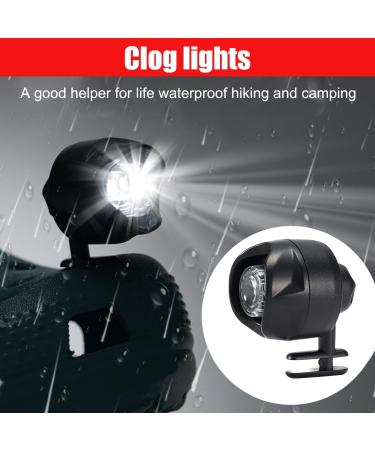 ePicsoa 2 Pcs Croc Lights - Rechargeable Headlights for Croc Shoes - IPX5 Waterproof - 3 Light Modes - Perfect Gift for Adults & Kids - Black - Buy Online on GoSupps.com