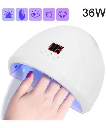 Trintion 36W Nail Lamp - UV LED Nail Dryer with 30/60/99s Timer & Infrared Sensor | Perfect for All Gel Nails - Buy Online on GoSupps.com