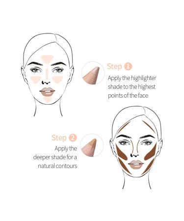 MEICOLY Highlight Contour Stick 6 Color Double-Headed Face Bronzer & Shimmer Cream Pen | 3D Contour Set with Pencil Sharpener - Buy Online on GoSupps.com