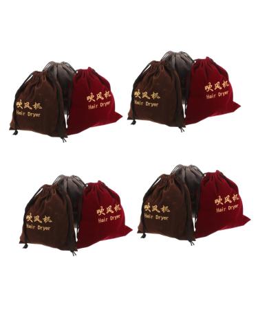 FRCOLOR 12 Pcs Hair Dryer Storage Bag Travel Wine Bag Drawstring Storage Pouch Hair Dryer Bags Cosmetic Bag