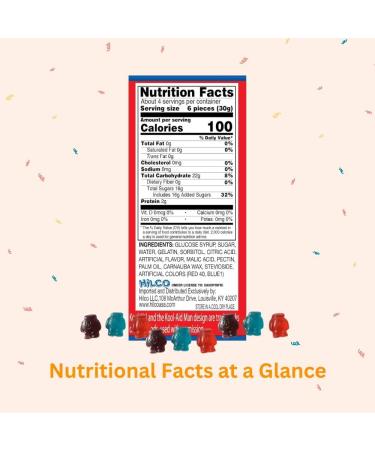 KoolAid Gummies Fruity Flavour Gummy Candy Tropical Punch Cherry and Grape Flavor for Parties and Snacks 40 count (Pack of 02) - Buy Online on GoSupps.com