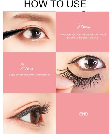  NO GLUE NO MAGNENT 3 Differt Pairs Makeup Magic Eyeliner Lashes Set Tweezer Handmade Natural And Dramatic Look False Eyelashes Eye Lashes Extension (02) - Buy Online on GoSupps.com
