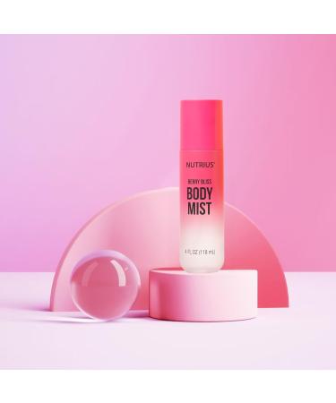 Nutrius Body Mist - Berry Bliss 4 FL OZ - Refreshing and Hydrating Daily Fragrance - Buy Online on GoSupps.com