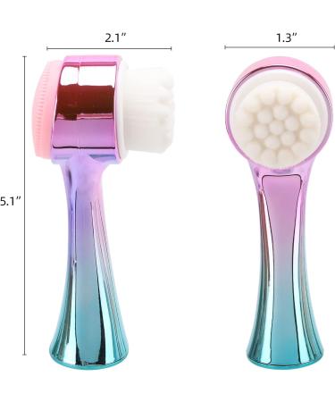 3PCS Facial Cleansing Brush Manual | 2 in 1 Double Sided Face Brush for Skincare and Massage - Buy Online on GoSupps.com