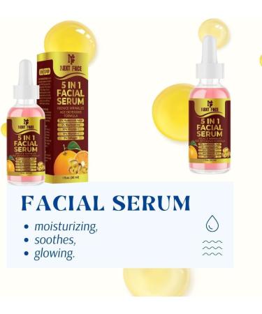 Organic Vitamin C Serum 5 In 1 with Hyaluronic Acid Serum Anti Ageing & Anti Wrinkle Serum Vitamin C Niacinamide Vitamin E Hyaluronic Acid And Collagen Anti-Dark Spots & Brightening. - Buy Online on GoSupps.com