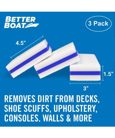 Premium Boat Scuff Erasers 3 Pack - Boating Accessories Gifts for Cleaning Pontoon, Sail, Fishing Boats - Vinyl Cleaner for Men & Women - Buy Online on GoSupps.com