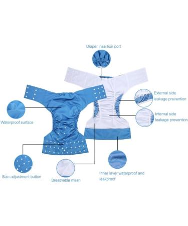 Adult Pocket Nappy Cover - Close-Fitting Reusable Diaper for Incontinence Care - Adjustable Cloth Protective Underwear for Men, Women, Teens (Dark Blue) - Buy Online on GoSupps.com