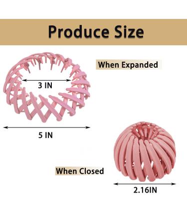 3 Pcs Bird Nest Magic Hair Clips for Women and Girls - Hair Bun Fixing Claws in Pink, White, and Black - Buy Online on GoSupps.com