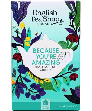 English Tea Shop Because You re Amazing 20 Fairtrade & Organic Tea Bags 5 Uplifting Tea Flavours - Buy Online on GoSupps.com