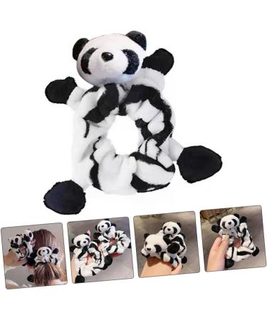FOMIYES Panda Hair Band Towel Microfiber Scrunchie Animal Hair Tie Elastic Hair Hairbands for Womens Hair Girl Scrunchies Girl Hair Ties Panda Doll Hair Tie Elasticity Cloth Ponytail Miss - Buy Online on GoSupps.com