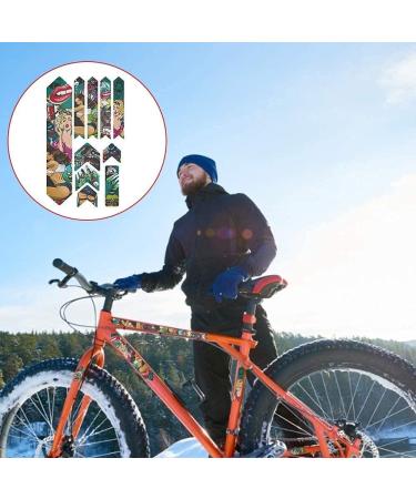 ENLEE Bike Frame Protection Tape | Mountain Bike Protective Stickers Set | High Impact Frame Guard | Colorful Beauty Pattern - Buy Online on GoSupps.com