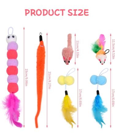 Loudhhe 6-Piece Interactive Cat Toy Set - Hanging Door Frame Springs & Mice for Cats to Combat Boredom | International Shipping Available - Buy Online on GoSupps.com