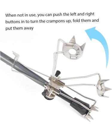 Cane Ice Tip Attachment 2PCS Stainless Steel 5-Prong Cane Tips for Ice crutches padding Non-slip Ice Grip for Winter Walking Sticks Trekking Pole Crutch - Buy Online on GoSupps.com