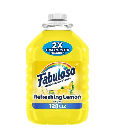 Fabuloso Multi- Purpose Cleaner 1 Gallon Refreshing Lemon Scent 2x Concentrated Formula - for Floors Counters and Windows Bundled with a PD Ship Safe Bag