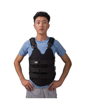 Kaafal Wedf Thoracolumbar Fixed vertebral bandage scoliosis back bandage adjustable foot vaulted back support lumbar belt belts for herniated disc spinal stenosis sciatica black X X