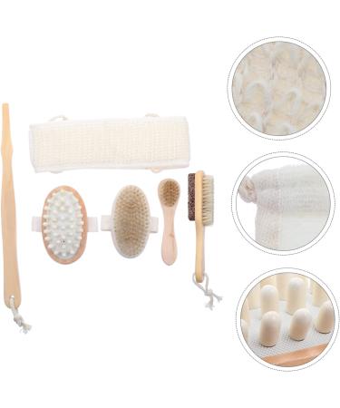 6pcs Healeved Bathroom Scrub Brush Set - Soft Bristle Shower Body Cleaning Scrubber Kit for Household Spa Experience - Buy Online on GoSupps.com