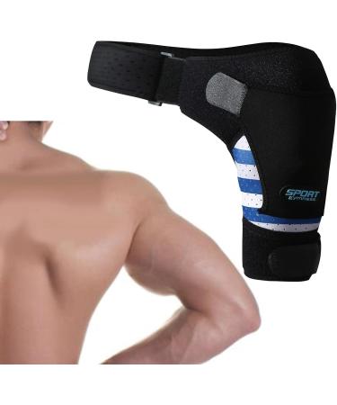 Colcolo Shoulder Support Belt for Men & Women - Breathable Compression Cuff with Pressure Cushion for Gym Training - Blue - Buy Online on GoSupps.com