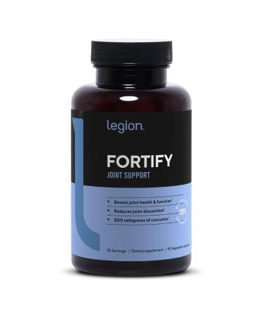 Legion Fortify Joint Support - All-Natural Supplement for Joint Pain Relief with Undenatured Type II Collagen (UC-II) Curcumin Supplements to Boost Joint Health and Function (30 Servings 90 Capsules)