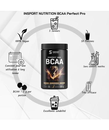 BCAA PERFECT PRO - Suppl ment Sportif Professionnel - L-Glutamine - Vitamine B6-50 Portions - 500g Poudre - Go t: (Energy Drink) - Buy Online on GoSupps.com