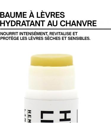 Baume L vres Chanvre - Stick Levres Hydratant l'Huile de Chanvre + Gout Citron - Soins pour les L vres Gerc es - Hydrate R pare et Apaise - Formule Ingr dients Naturels - Buy Online on GoSupps.com