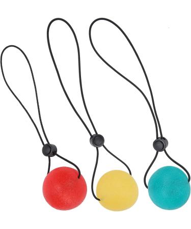 Verdant Touch Hand-Handjahr-Ball Set | Stress Relief & Rehabilitation | 3-Part Grip Ball for Hand Wrist & Joint Strength Training | Massage Balls in Yellow Red & Green - Buy Online on GoSupps.com
