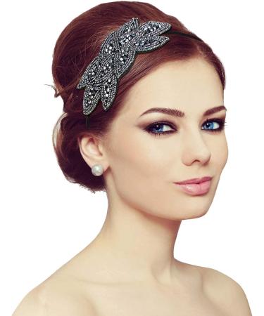 1920s Disco Ball Women's Headband | Gatsby Costume Accessory | Vintage Flapper Hair Band with Sequins & Pearls - Buy Online on GoSupps.com