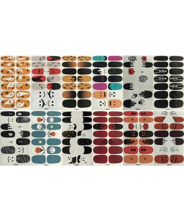 rongweiwang 12 Pieces Halloween Nail Stickers with Good Craftsmanship Polish Strips Fingernail Decal Party Props for Women Girls - Buy Online on GoSupps.com