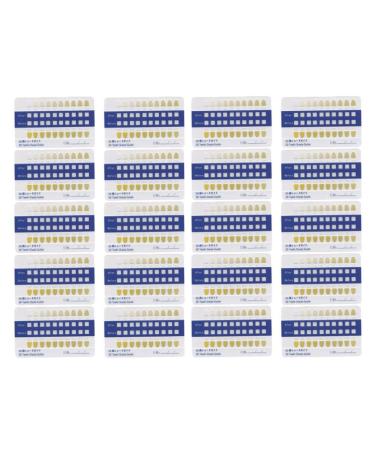 40Pcs Teeth Whitening Shade Guide Tooth Bleaching Shades Chart Dental Equipment for Professional Or Household Oral Care White