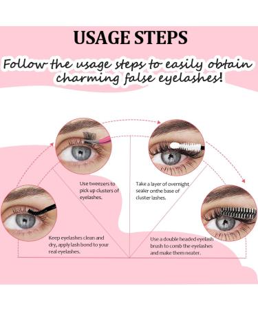 Qiveaory Lash Bond and Seal Kit 4 Pcs DIY Lash Extension with Waterproof Lashe Cluster Glue 72h Hold and Seal Lash Remover Tweezers Portable Eyelash Brush with Cap for Eyelash Extensions Beginners - Buy Online on GoSupps.com