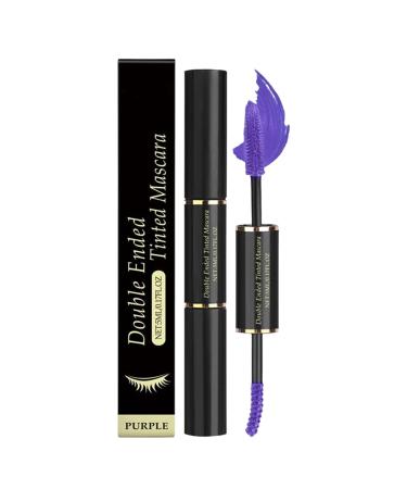 Volumizing Mascara Makeup Volumizing Lengthening Waterproof for Wedding Party Night Out Halloween Ball Double Head Lilac