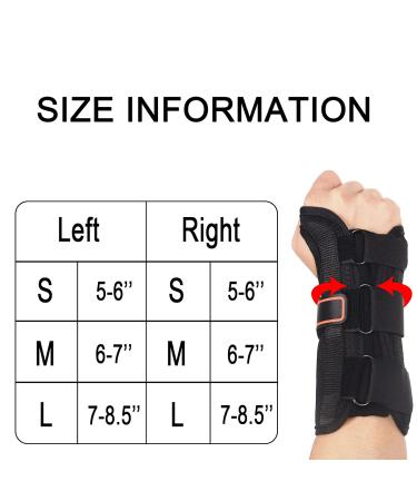 Wrist Brace for Carpal Tunnel Relief | Night Splint & Support for Arthritis & Tendonitis - Medium Left Hand - Buy Online on GoSupps.com