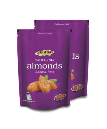 Tulsi California Almonds Roasted Nuts Lightly Salted 400g (200g x 2)