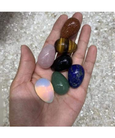 7Pcs Natural Gemstone Crystal Eggs Collectors Pack Reiki Stone Mineral Specimen - Buy Online on GoSupps.com