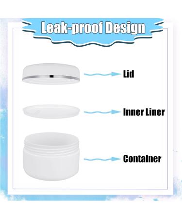 Firtink 10 Pcs Cosmetic Sample Jars 10ml/20ml/30ml/50ml/100ml Empty Refillable Cosmetic Container Pots Travel Jars with Lids Spatulas Tool and Labels for Makeup Creams Lotion Glitter Nail Powder - Buy Online on GoSupps.com