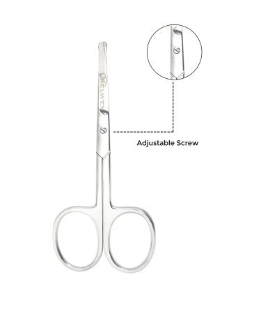 Melwey Stainless-Steel Nose Hair and Baby Nail Scissors - Blunt Safety Tips for Facial Hair, Eyelashes, and more - Buy Online on GoSupps.com