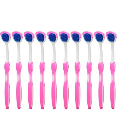 Buy Verdant Touch Tongue Cleaner Brush - Ergonomic Silicone Tongue Scraper for Oral Hygiene - Long Handle Pink - Buy Online on GoSupps.com