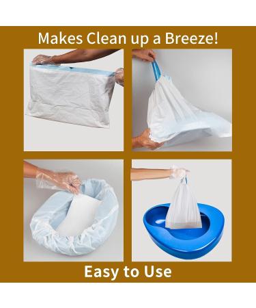 Bed Pan Set with Disposable Liners, Absorbent Pads, and Gloves - Comfortable Contoured Design for Elderly Men and Women - Buy Online on GoSupps.com