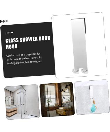 Alipis 2pcs Glass Door Hook Wall Hangers for Clothes Over The Door Coat Hooks Bathroom Door Hook Hanging 18X4.2X3.5CMx2pcs - Buy Online on GoSupps.com