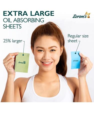 Green Tea Blotting Paper for Oily Skin - 300 Sheets - Makeup Friendly - Easy Dispensing - Pack of 3 - Buy Online on GoSupps.com