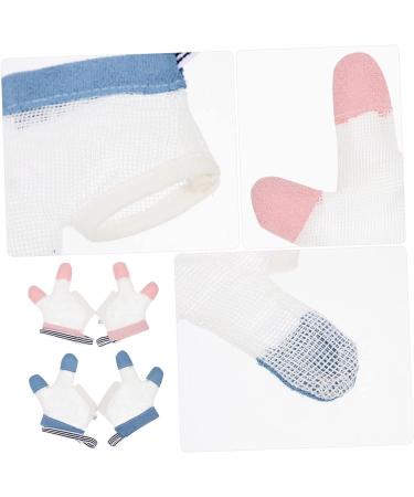 AOKWAWALIY Baby Mittens 2 Pairs Ring Biting Gloves Thumb Protector Kids Teething Mittens Finger Sucking Guard Correction Net Breathable Baby Kids Gloves - Buy Online on GoSupps.com