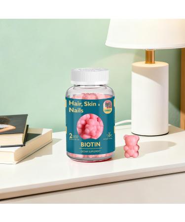 Ficpoud Hair Skin and Nails Biotin Gummies, Supports Healthy Hair, Skin & Nails, Vegan Vitamins for Women & Men, Supports Hair Growth and Stronger Nails, Healthy Skin, 30 Day Supply - Buy Online on GoSupps.com