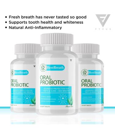 Best Breath Oral Probiotic Mints for Bad Breath - Dental Probiotics for Teeth, Gums, and Halitosis - Mannitol Chewables for Kids and Adults (30 Tablets) - Buy Online on GoSupps.com
